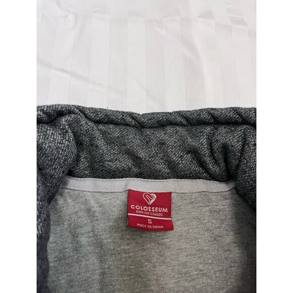 Colosseum Penn State Thick Puffer Coat Jacket Size Small Gray Black Silver Spots - Picture 3 of 8